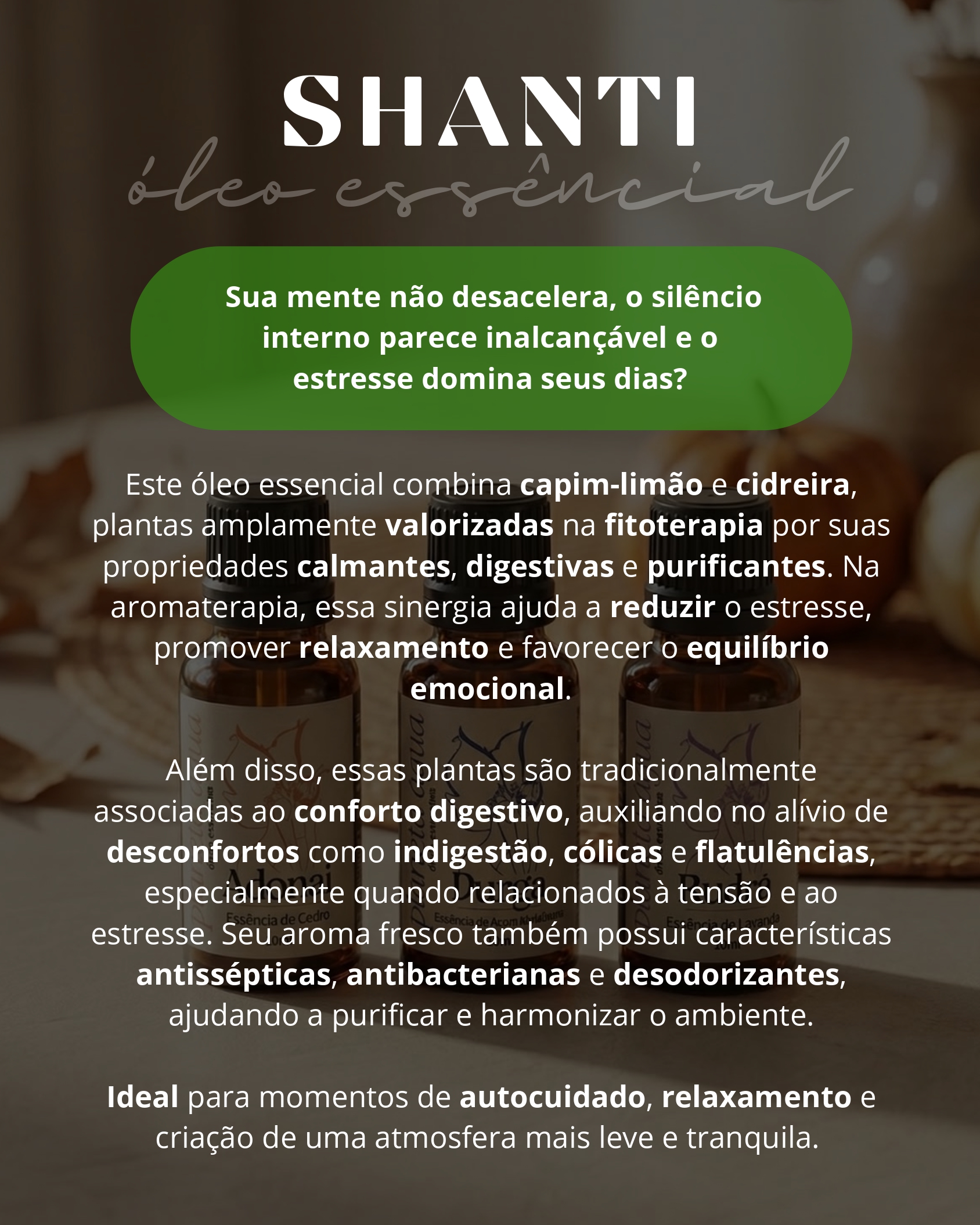 shanti essência de canto da cidreira