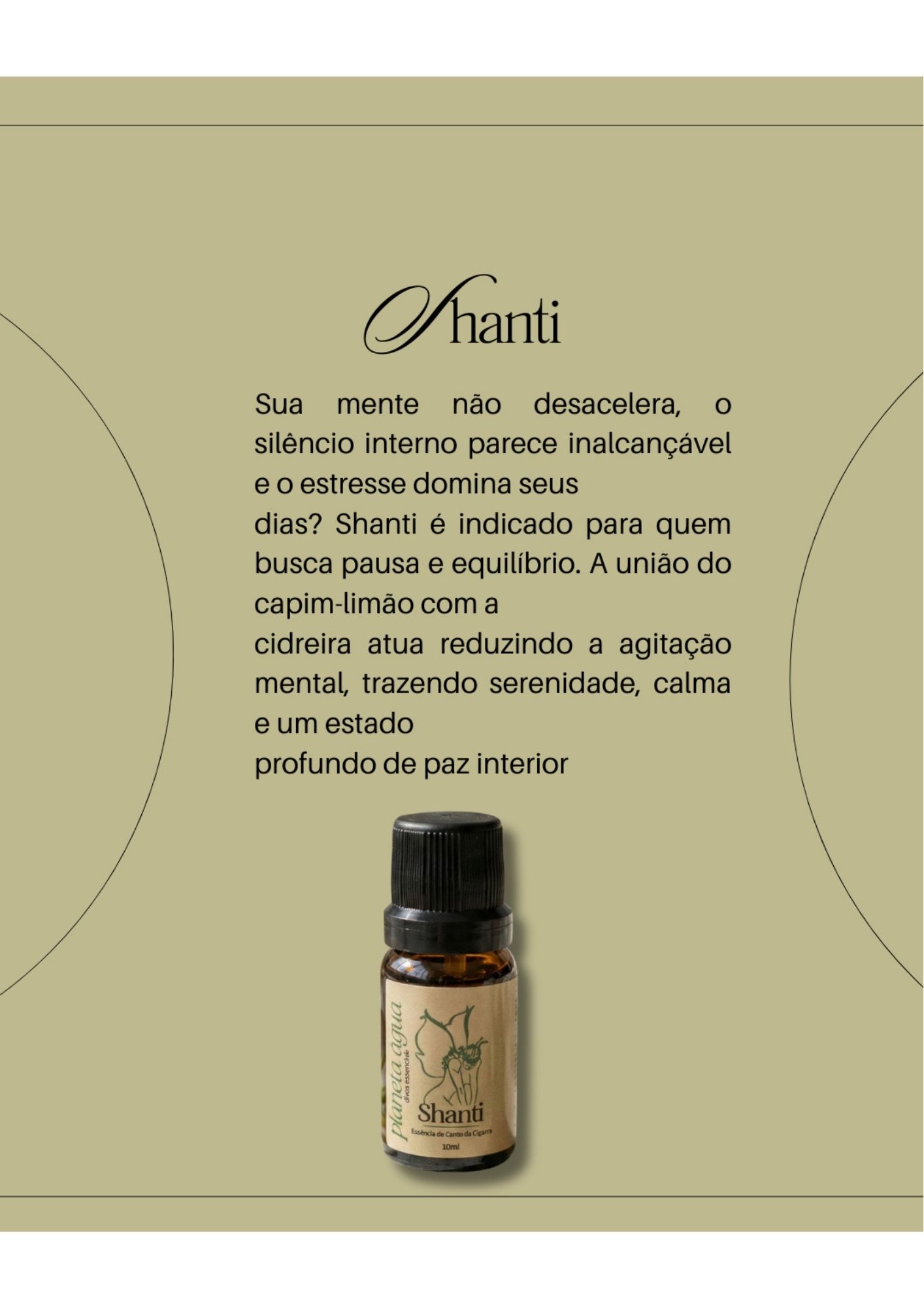 SHANTI - Essência de Canto da Cidreira shanti essência de canto da cidreira